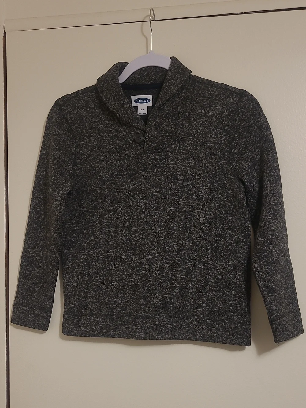 Old Navy Boys Knit Sweater - Charcoal Heather Size Medium 8